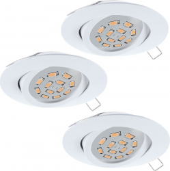 Set 3 spoturi incastrate EGLO TEDO 31683 GU10 3X5W and Ø 80mm Alb 