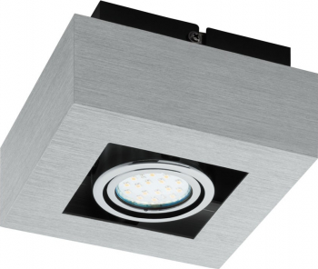 Spot aplicat EGLO LOKE 1 91352 GU10 1X5W Crom negru 