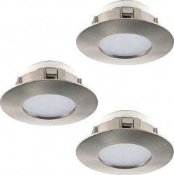 Spot LED incastrabil rotund PINEDA 95816 nichel 6W 500lm 3000K set 3 buc 