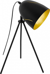 Veioza EGLO HUNNINGHAM 43007 E27 1X60W Negru auriu 