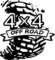 Sticker auto culoare neagra Off Road Tyre 