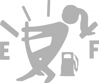 Sticker clapeta rezervor auto culoare argintie Doamna 