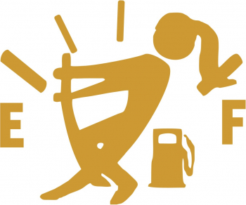 Sticker clapeta rezervor auto culoare aurie Doamna 