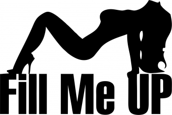 Sticker clapeta rezervor auto culoare neagra Fill me UP 