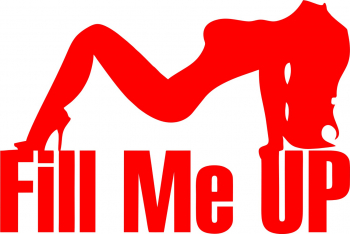 Sticker clapeta rezervor auto culoare rosie Fill me UP 