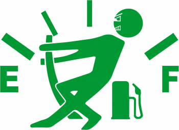 Sticker clapeta rezervor auto culoare verde decorativ 