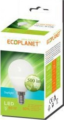 Bec LED Ecoplanet glob mic G45 E14 5W 40W 400 LM A+ lumina calda 3000K Mat 