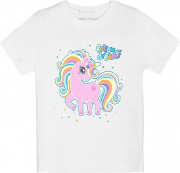 Tricou copii personalizat unicorn follow your dreams alb marime 3-4 ani 