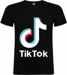 Tricou dama personalizat Tik Tok negru marime XXL 
