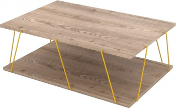Masuta pentru cafea Rafevi Tars stejar/galben design modern 31 x 60 x 90 cm 