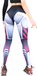 Colanti Fitness Yoga Aerobic Jogging Multicolor White Iron Woman L size Talie medie 
