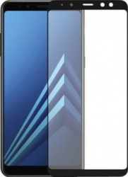 Folie de protectie sticla tempered glass 9H pentru Samsung Galaxy A5 / A8 2018 Negru SHO256 