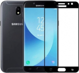Folie protectie de sticla high quality Tempered glass duritate 9H pentru Samsung J7 2017 Negru SHO246 