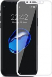 Folie protectie iPhone X / Xs 3D rezistenta 9H sticla securizata contur alb SHO237 