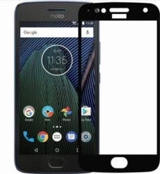 Folie protectie Moto G5S Plus fullscreen rezistenta 9H sticla securizata Negru SHO321 