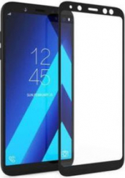 Folie protectie de sticla securizata duritate 9H pentru Samsung Galaxy A9 2018 Negru SHO597 