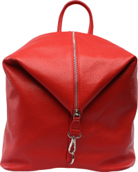 Rucsac dama piele Toro Nero Zip and glow red 