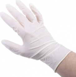 Manusi latex albe 100buc M 