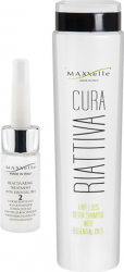 Set Fiole Regenerare Cura Riattiva si Sampon Anti-Cadere 250ml Maxxelle Detox 