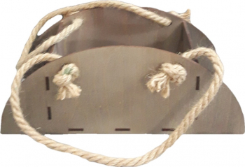 Cos decorativ din lemn - model Sack 