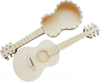 Cutie ornament din lemn - model Guitar 
