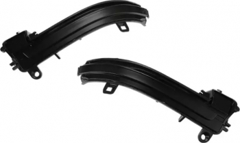 Set 2 semnalizari secventiale oglinzi LED compatibil BMW Seria 3 F30 conectare plug and play Finisaj fumuriu. 