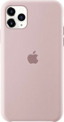 Husa protectie spate cu logo Apple pentru iPhone 11 Pro Max silicon Roz SHO1151 