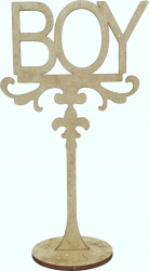Decoratiune din lemn BOY pentru botez 