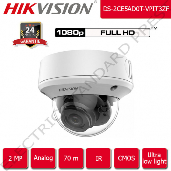 Camera de supraveghere HIKVISION Starlight analog 70 m IR FullHD 2 Megapixel 1080p 2.7-13.5 mm Varifocal motorizat interior / exterior 