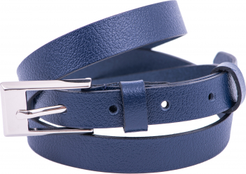 Curea piele dama Toro Nero Slim bleumarin 115cm 