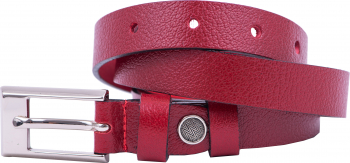 Curea piele dama Toro Nero Slim red 120cm 