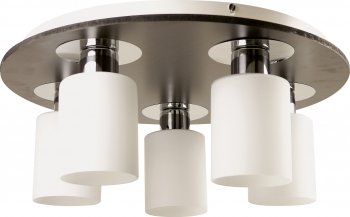 Plafoniera E27 5x60w Andra Round wenge+crom E30163 