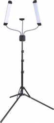 Lampa profesionala LED cu 2 Brate si trepied reglabil 1.9m cu dimmer si suport telefon 3000-6500K 
