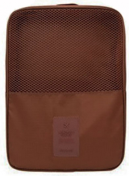 Geanta depozitare incaltaminte sau alte accesorii maro doua compartimente 32 x 20 x 15 cm Vivo 