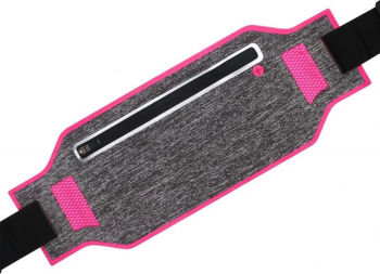 Borseta sport pentru alergat cu buzunar pentru telefon mobil si accesorii material impermeabil Roz trandafiriu BBL1597