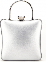 Geanta clutch argintiu Mara 