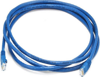 Cablu UTP Retea Albastru Ethernet Cat 5e 3m Lungime - Cablu Patch de Internet cu Mufa Conector RJ45 