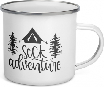 Cana metalica emailata personalizata Seek Adventure 