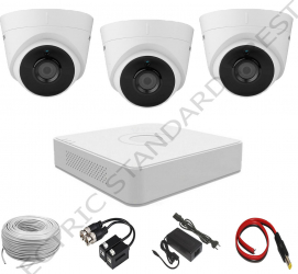 Sistem Supraveghere TurboHD Hikvision 40m 720p Infrarosu EXIR ICR Day and Night Analog format din 1x DVR si 3x Camere 