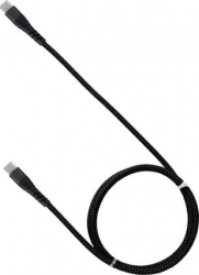 Cablu de incarcare/transfer date USB-C la USB-C lungime 1M ranforsat Negru BBL1389 