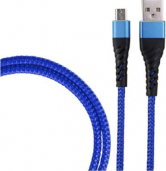 Cablu de incarcare/transfer date USB la USB-C / Type-C lungime 1M ranforsat Albastru BBL1385 