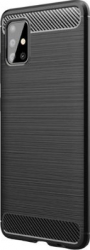Husa spate carcasa antisoc silicon cu insertii carbon pentru Samsung Galaxy A51 Negru BBL1567 