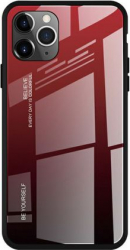 Husa de protectie Bibilel Gradient pentru iPhone 11 Pro protectie spate bumper capac de protectie Rosu Negru BBL1439 