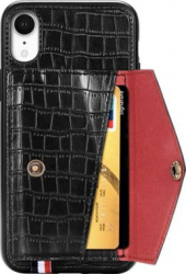 Husa Piele cu Buzunar Card pentru iPhone XS capac de protectie carcasa bumper Negru BBL1469 