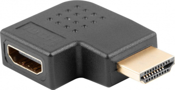 Adaptor Lanberg AD-0036-BK-DC HDMI tata la HDMI mama unghi 90 grade la dreapta