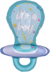 Balon folie suzeta Its a boy 97x58 cm aer sau heliu albastru 