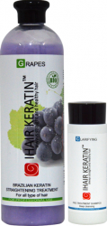 Tratament Keratina Bio Grapes 500ml + Cadou Sampon Clarifiant 100ml Ihair Keratin 
