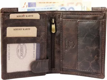 Muddy Commander Inhale AKZENT Business Wallet portmoneu stil englezesc vertical piele groasa la  CEL.ro