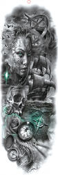 Tatuaj temporar Sailing my life dimensiune mare pentru brate sau picioare Look de Festival