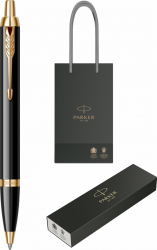 Pix Parker IM Royal Black Lacquer GT Personalizat prin Gravura Laser in punga Parker 